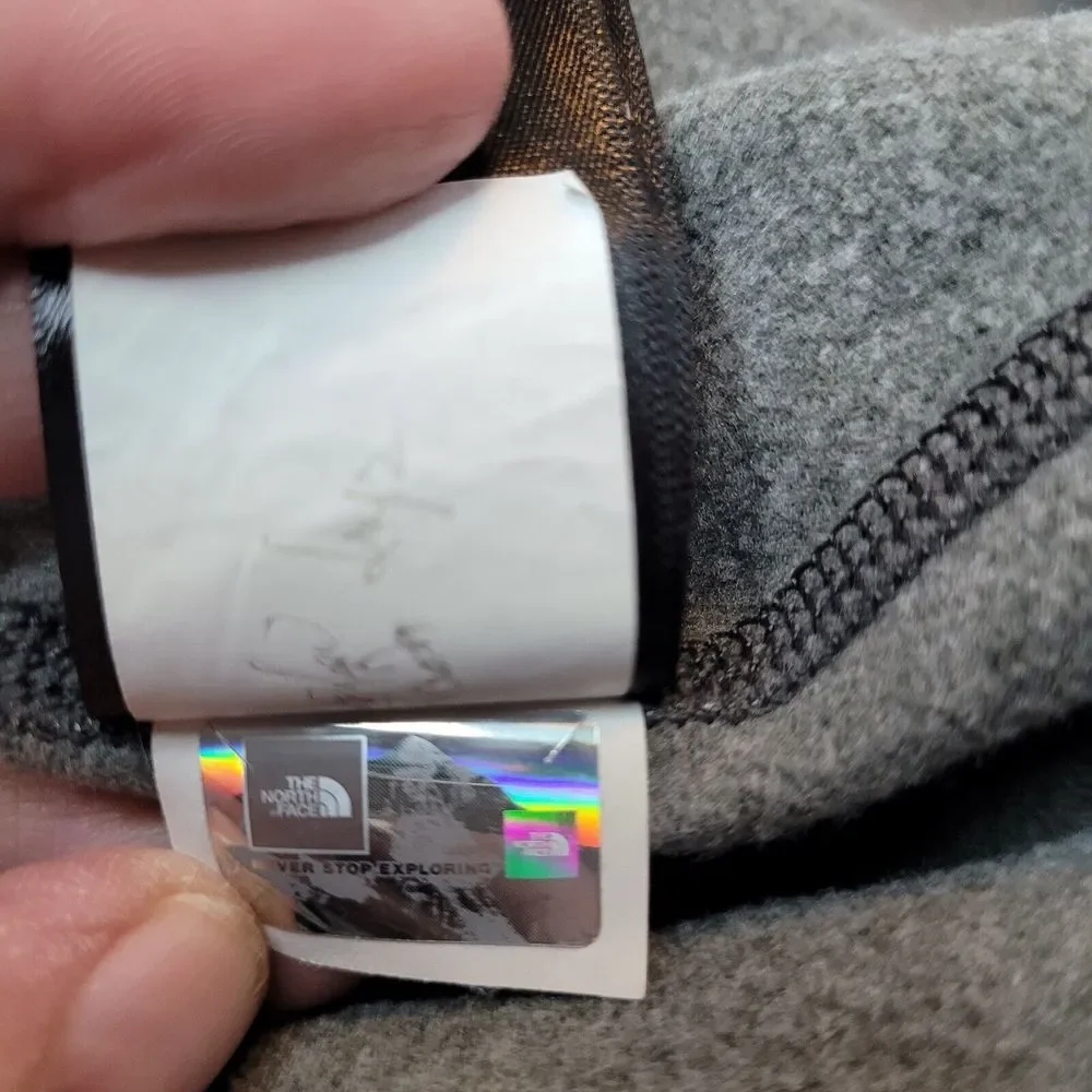 The North Face, Gray 1/4 Zip Pullover, Sheep‎ Logo on Back, Size M
